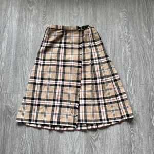 Cobra Kilt Skirt Plaid Wrap Pure Wool Buckled Made In Ireland Light Academia S